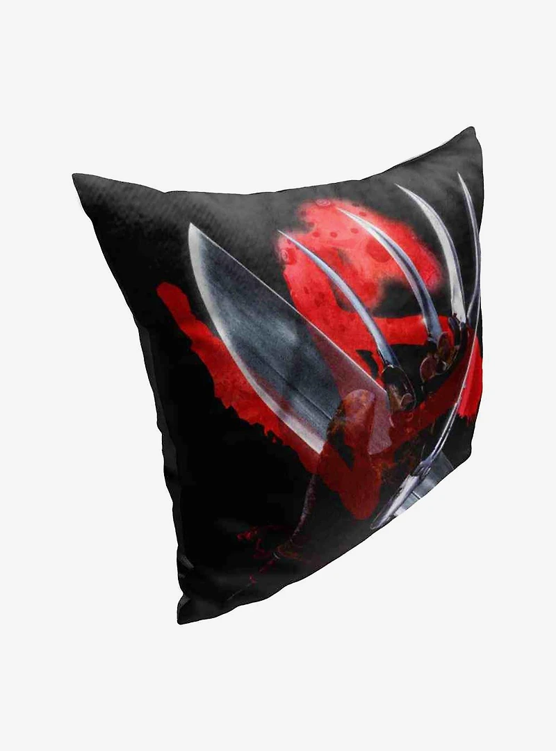 Nightmare on Elm Street Brandish Your Weapons Throw Pillow