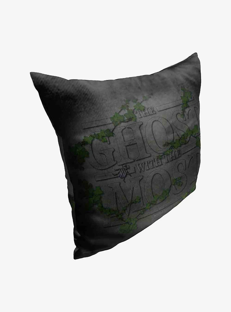 Beetlejuice Ghostly Gravestone Throw Pillow