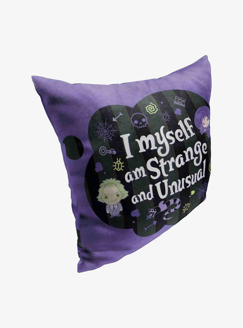 Beetlejuice Strange And Unusual Friends Throw Pillow