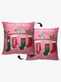 Tom And Jerry Don't Open Till Xmas Throw Pillow