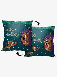 Tom And Jerry Making Faces Throw Pillow