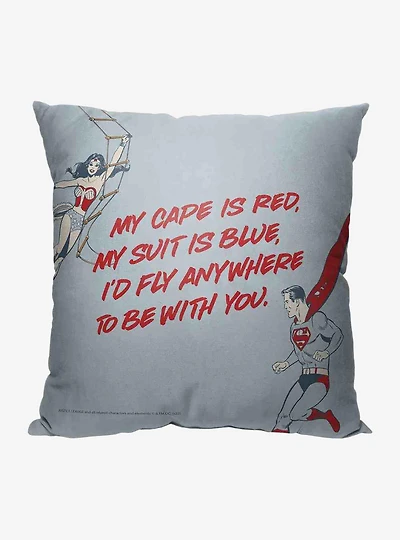 Superman Fly To Be With You Throw Pillow