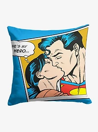 Superman Hes My Hero Throw Pillow