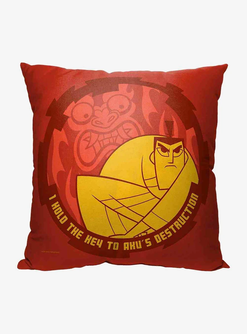 Samurai Jack Aku's Destruction Throw Pillow