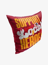 DC Comics Shazam Support Your Local Heros Throw Pillow