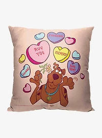 Scooby-Doo! Candy Hearts Throw Pillow