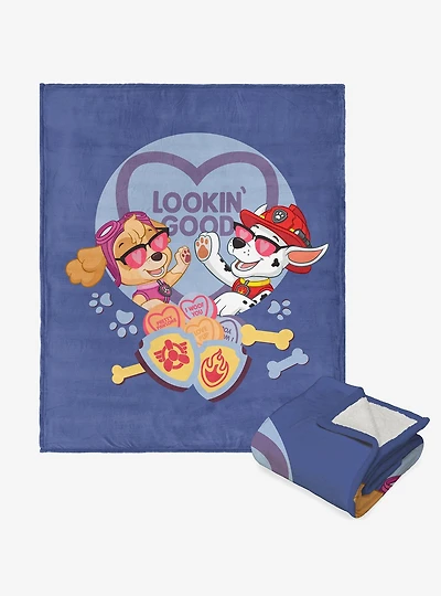 Paw Patrol Looking Good Silk Touch Sherpa Throw Blanket