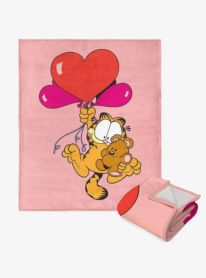 Garfield Fly Away Silk Touch Sherpa Throw Blanket