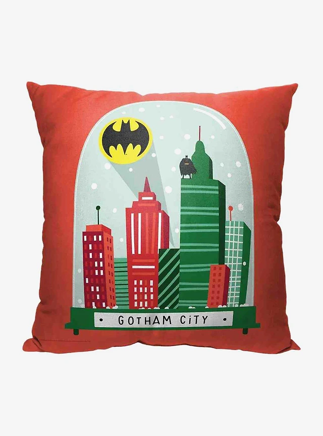 Justice League Gotham Globe Throw Pillow 