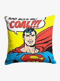 Justice League Bad Guys get Coal Throw Pillow