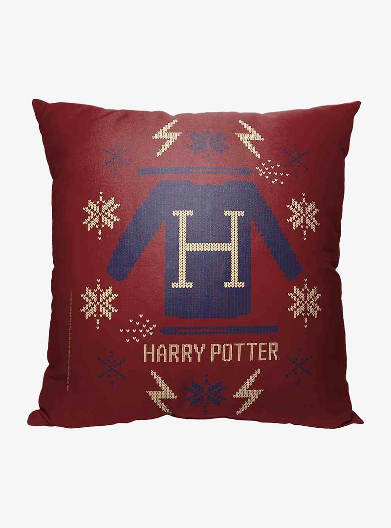 Harry Potter Harrys Sweater Throw Pillow