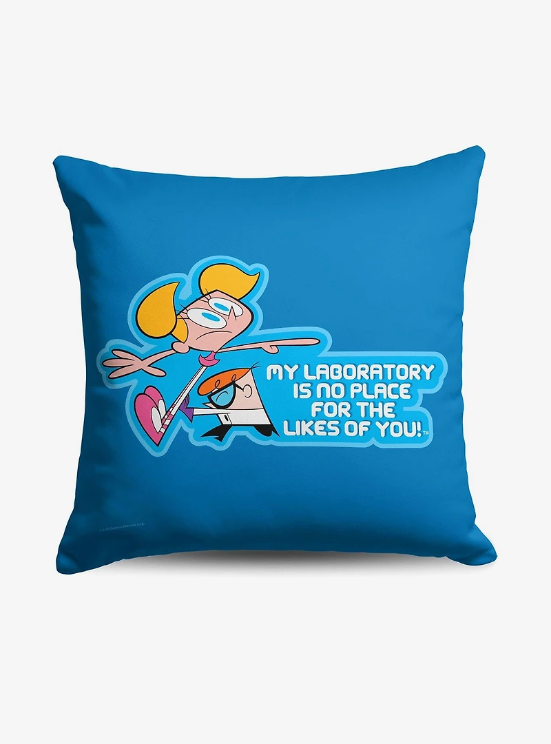 Dexter's Laboratory Not Welcome Throw Pillow