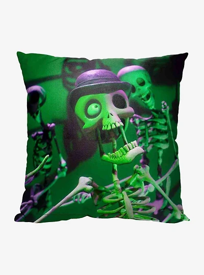 Corpse Bride Jazzy Skeletons Throw Pillow
