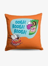 Courage The Cowardly Dog Ooga Booga Throw Pillow