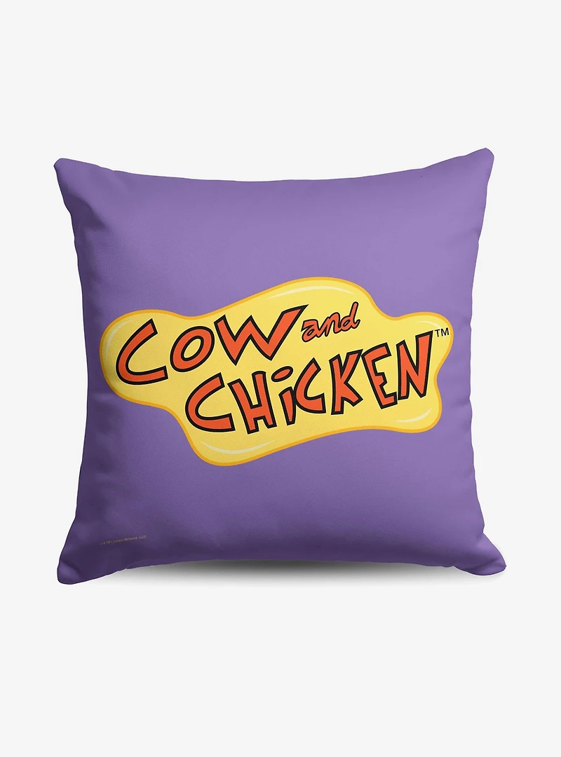 Cow And Chicken Chicken Throw Pillow