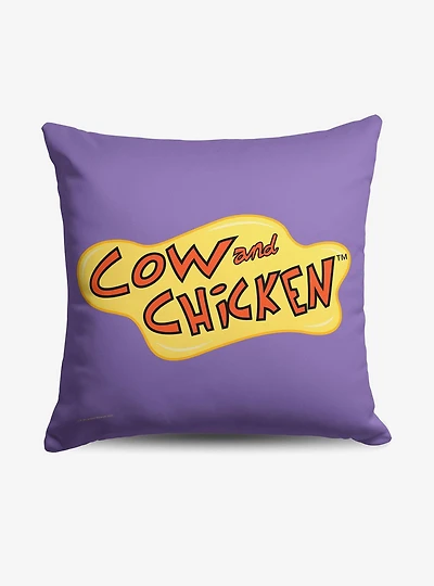 Cow And Chicken Chicken Throw Pillow
