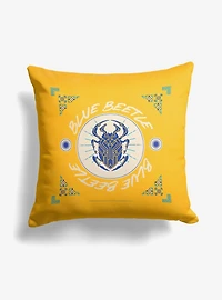 DC Comics Blue Beetle Scarab Tile Throw Pillow