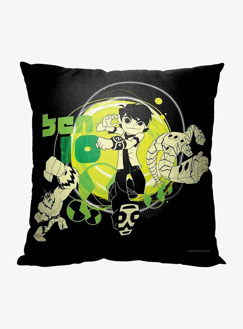 Ben 10 Bens Power Throw Pillow