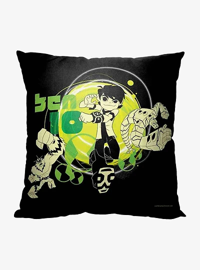 Ben 10 Bens Power Throw Pillow