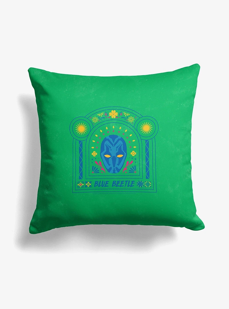 DC Comics Blue Beetle Symbiotic Host Throw Pillow