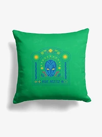 DC Comics Blue Beetle Symbiotic Host Throw Pillow