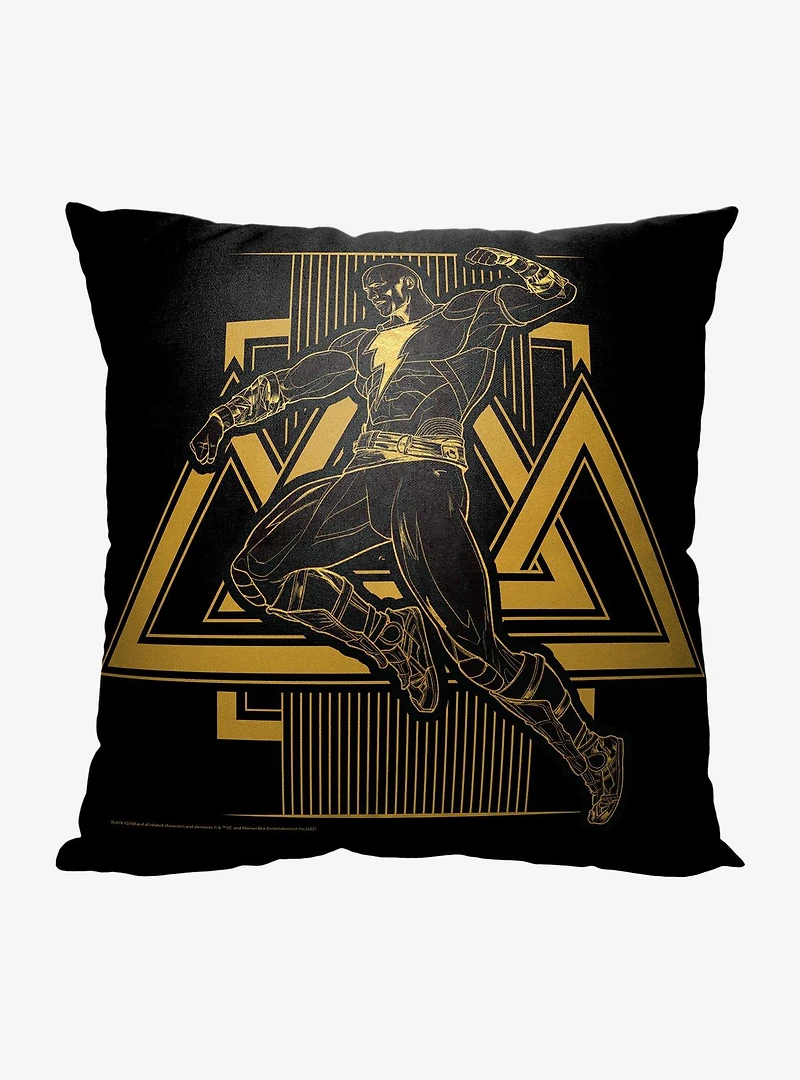 DC Comics Black Adam Gold Rush Throw Pillow