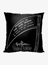 Billy And Mandy Property Of The Grim Reaper Throw Pillow