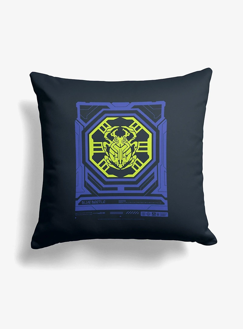 DC Comics Blue Beetle Biotech Scarab Throw Pillow
