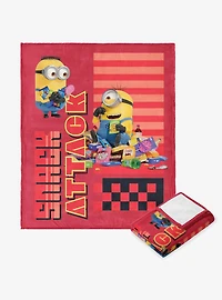 Despicable Me 4 Minion Snack Attack Cloud Throw Blanket