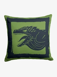 Game of Thrones Year of the Dragon Green Dragon Throw Pillow