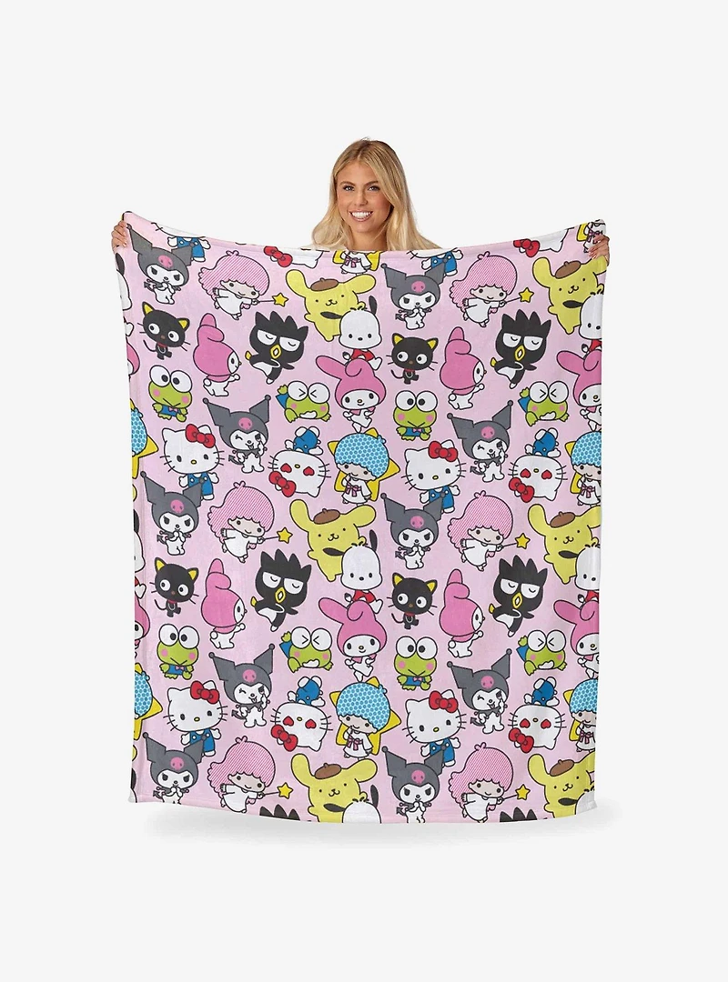 Hello Kitty Rainbow Magic Silk Touch Throw Blanket