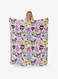 Hello Kitty Rainbow Magic Silk Touch Throw Blanket