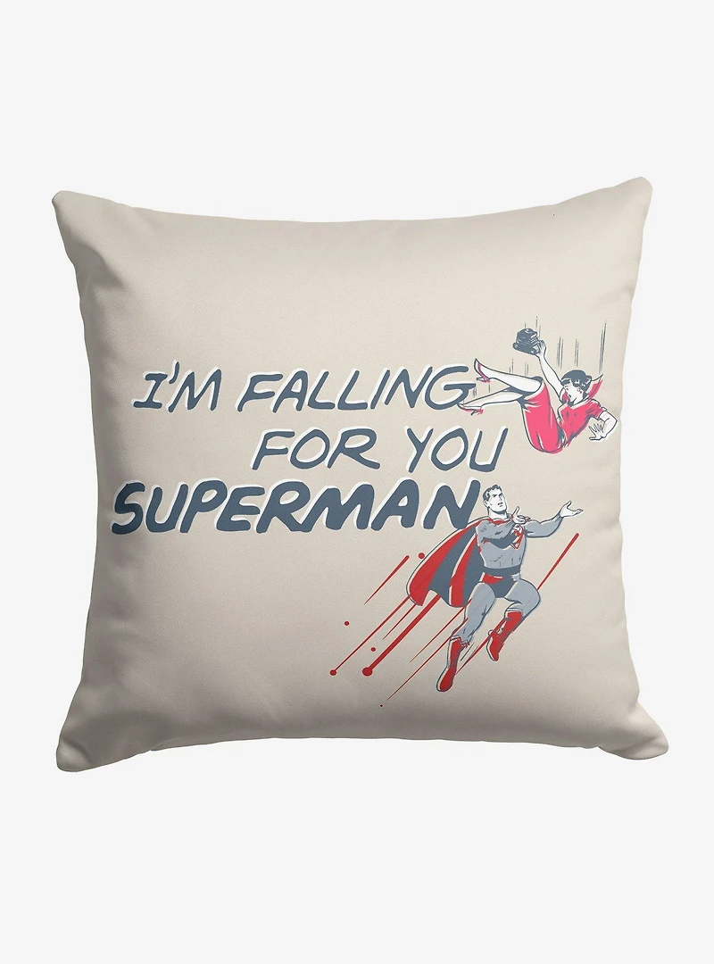 DC Comics Superman Falling for you Throw Pillow