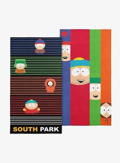 South Park Class Picture + Stripe 2-Pack Beach Towel