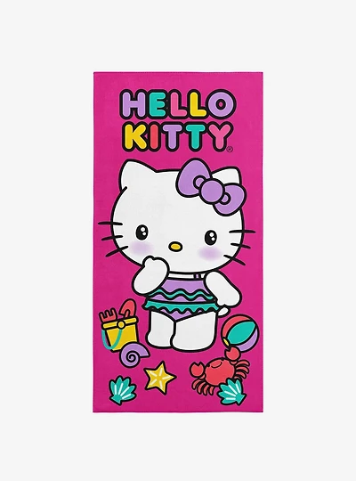 Hello Kitty Hello Beach Microfiber Beach Towel