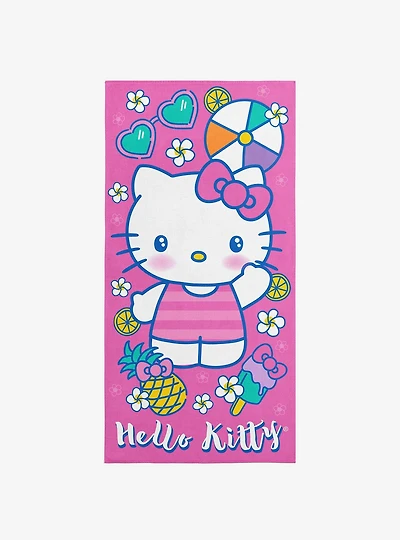 Hello Kitty Vacay Kitty Microfiber Beach Towel