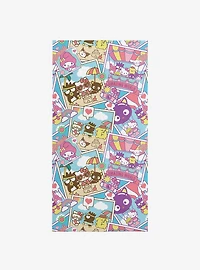 Hello Kitty & Friends Vacay Postcards Microfiber Beach Towel