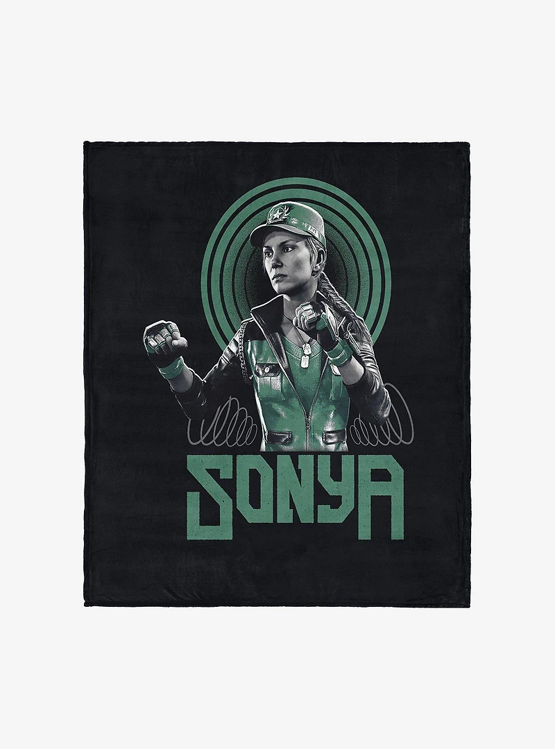 Mortal Kombat Sonya Silk Touch Throw Blanket