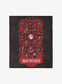 Mortal Kombat Choose Your Fighter Silk Touch Throw Blanket 