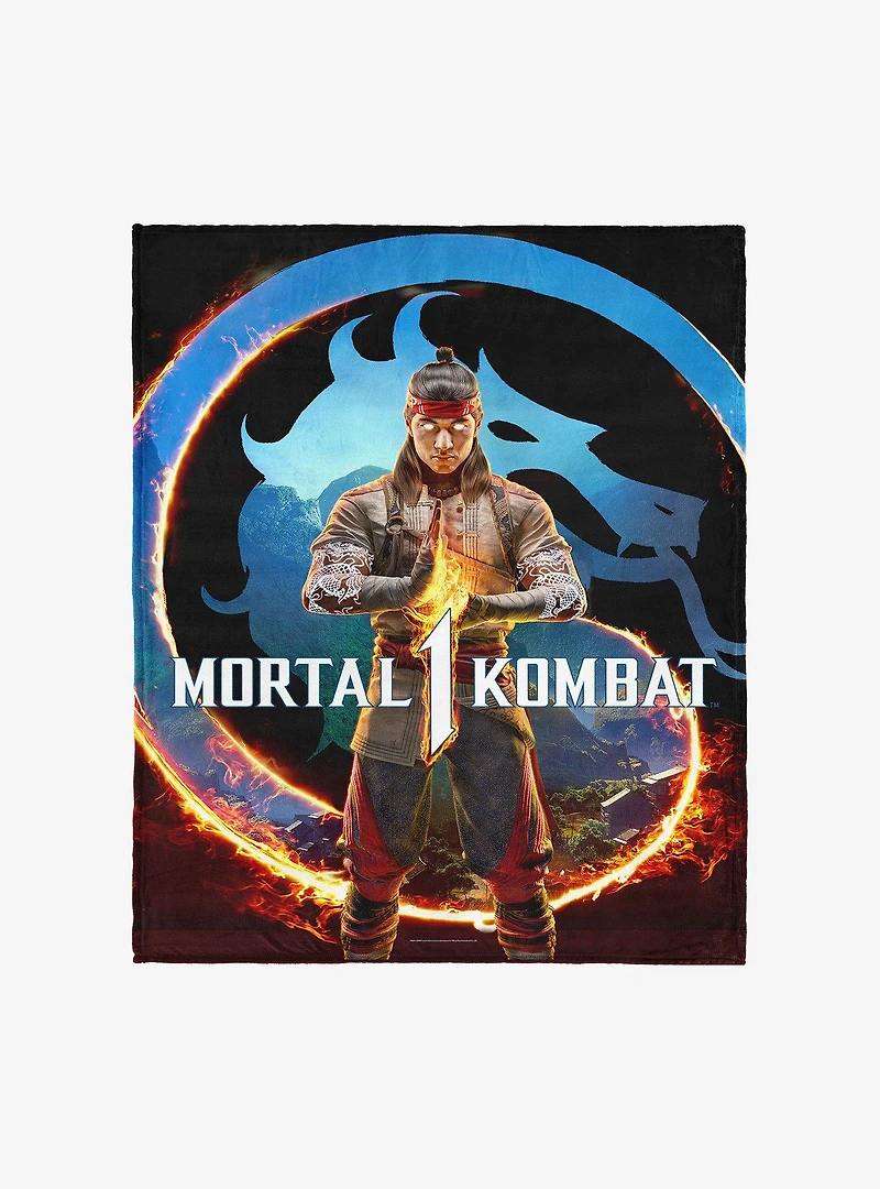 Mortal Kombat Liu Kang Zen Logo Silk Touch Throw Blanket