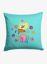 SpongeBob SquarePants Candy Hearts Throw Pillow