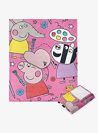 Peppa Pig Art Class Silk Touch Throw Blanket