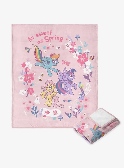 My Little Pony Spring Ponies Silk Touch Throw Blanket