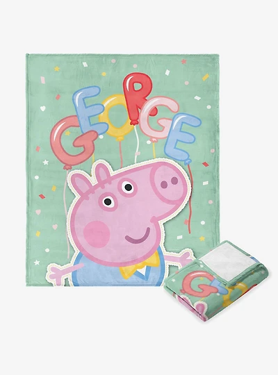 Peppa Pig George Balloons Silk Touch Throw Blanket