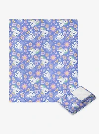 My Little Pony Retro Pony Florals Silk Touch Throw Blanket