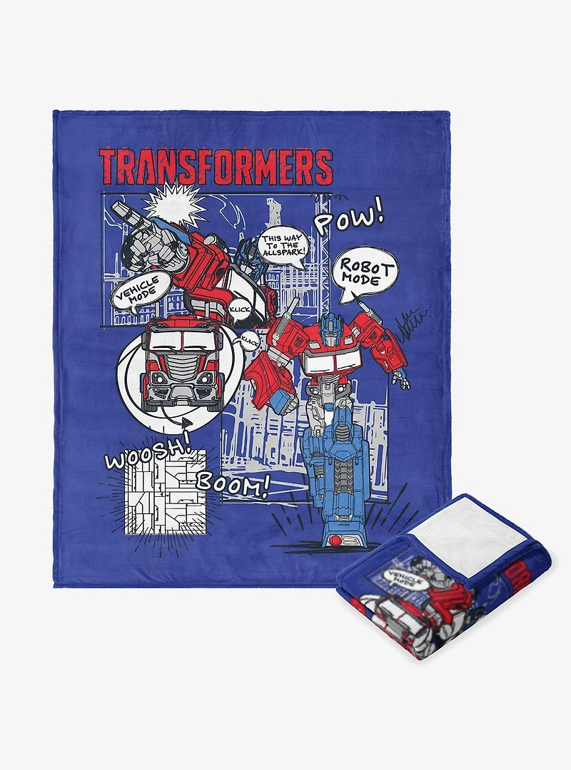 Transformers Robot Mode Silk Touch Throw Blanket
