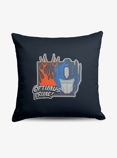 Transformers Optimus Prime Flame Throw Pillow