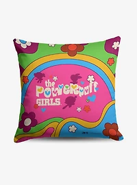 Powerpuff Girls Funky Flowers Throw Pillow