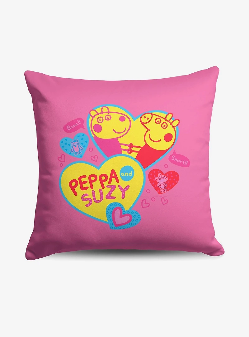 Peppa Pig Peppa And Suzy Throw Pillow