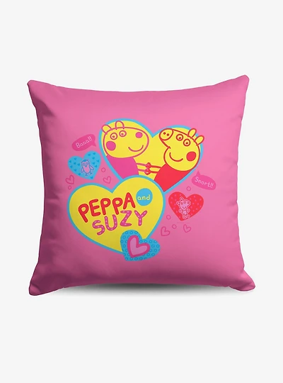 Peppa Pig Peppa And Suzy Throw Pillow